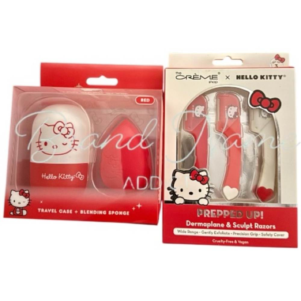 Hello Kitty Blending Sponge, Case, & Prepped Up Dermaplane Set - Picture 1 of 2